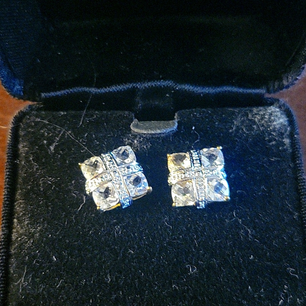 CZ post earrings